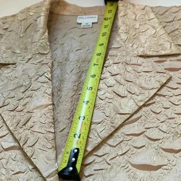 Bellessa Vintage Holiday Season Lightweight  Gold Jacket, Size 16 - Picture 6 of 7